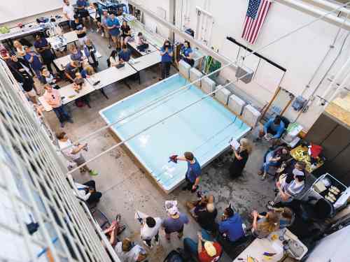 overhead view of the regatta
